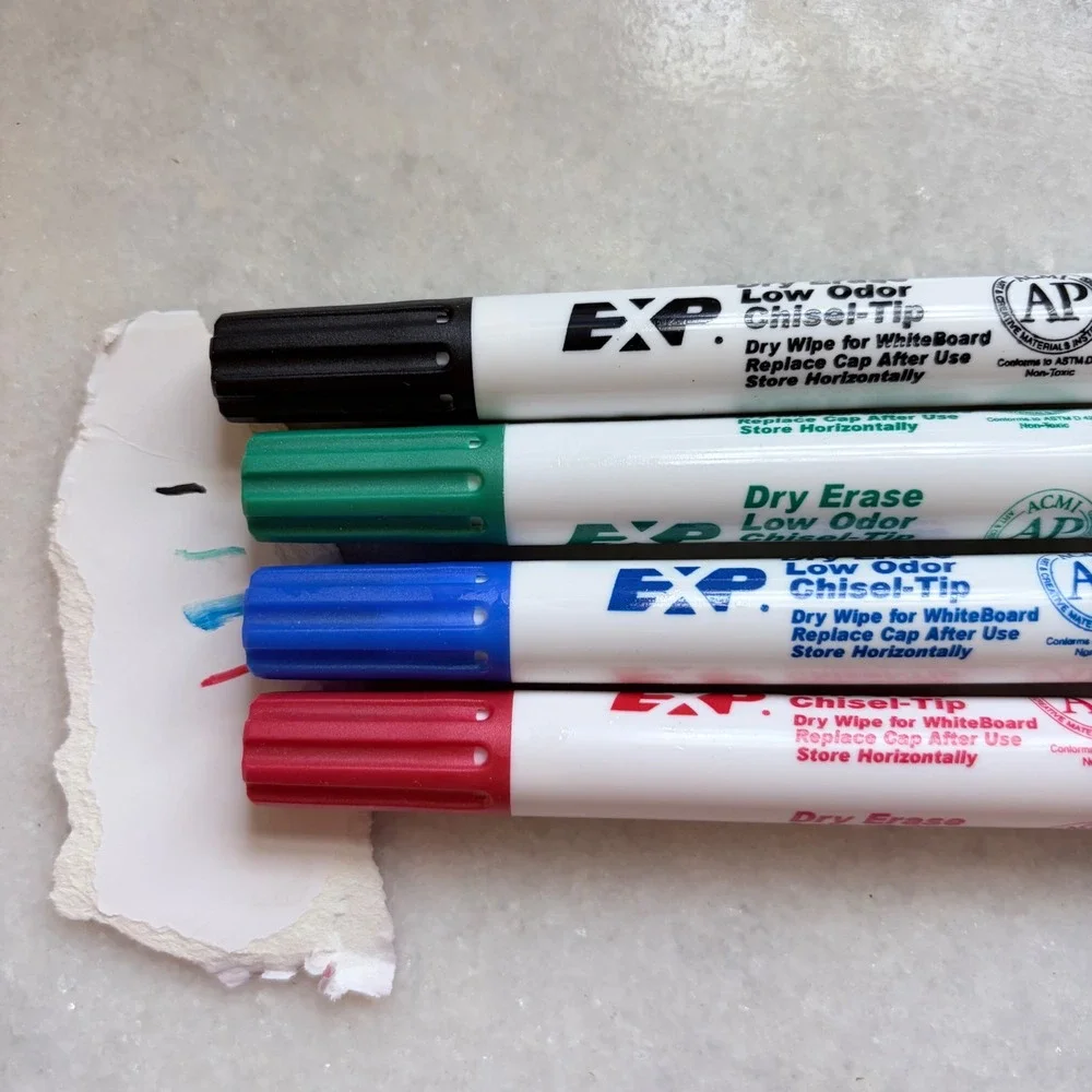 VTG EXP Dry-Erase Markers‎ 4 Color Set Chisel Tip Low Odor EXP511141 Pack